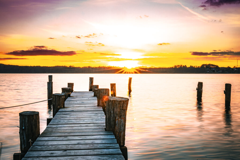 Steg in Kalkhütten, am Ratzeburger See